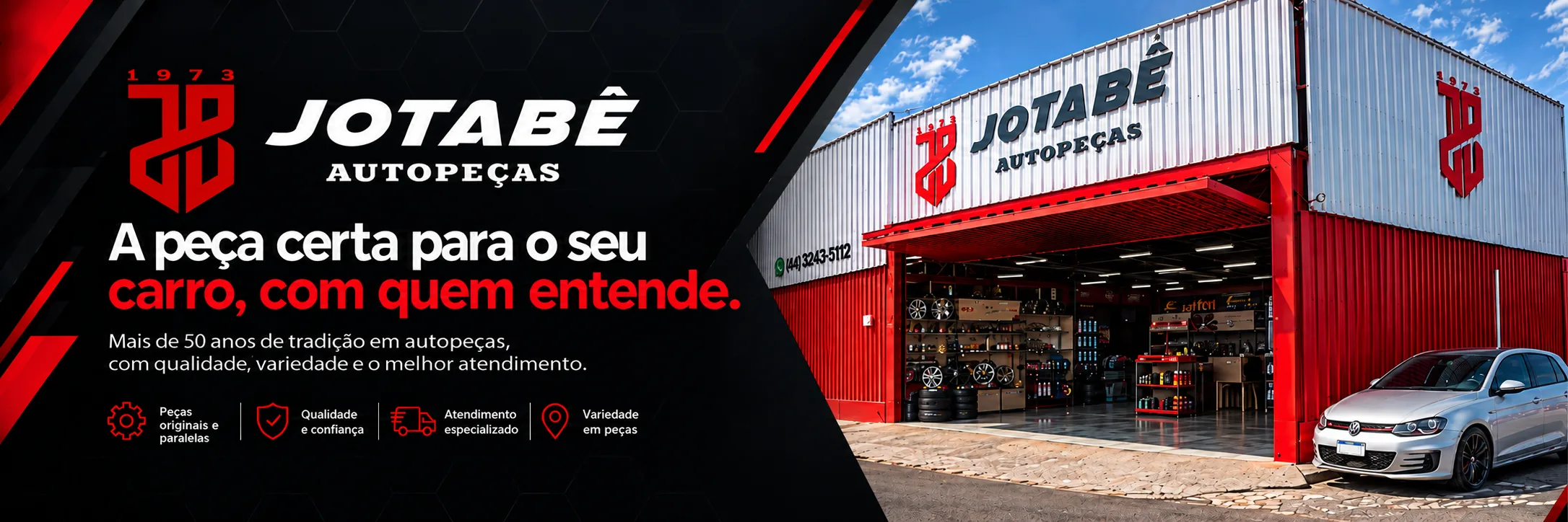 Fachada da loja JOTABÊ Autopeças